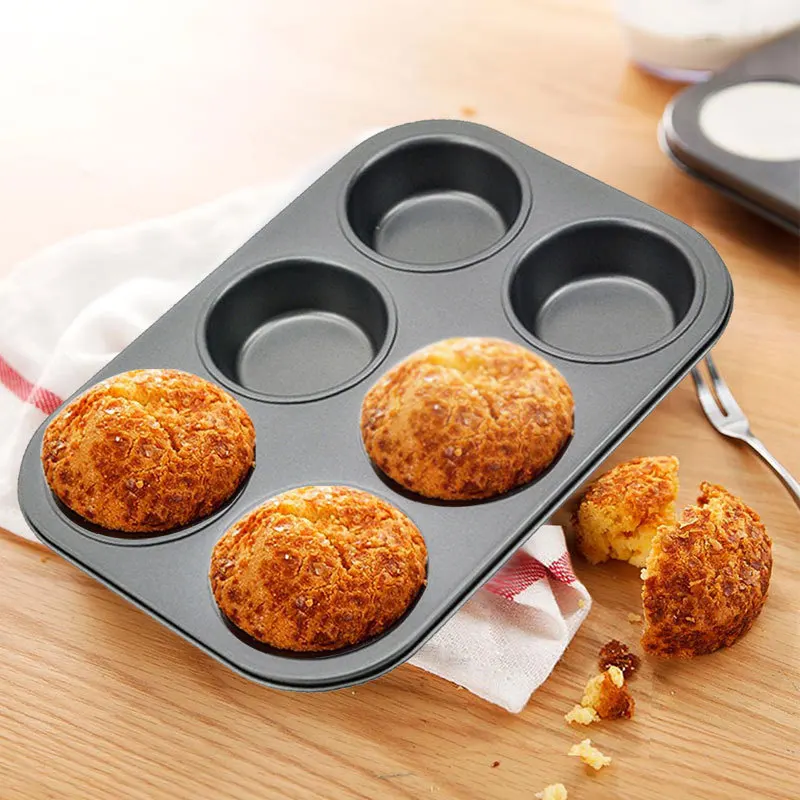 High Quality Carbon Steel 6 Cups Non Stick Baking Cake High Quality Carbon Steel 6 Cups Non Stick Baking Cake