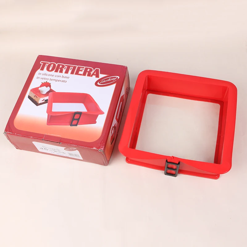 Hot 9"inch Silicone Springform Cake Pans Glass Base High Quality Non