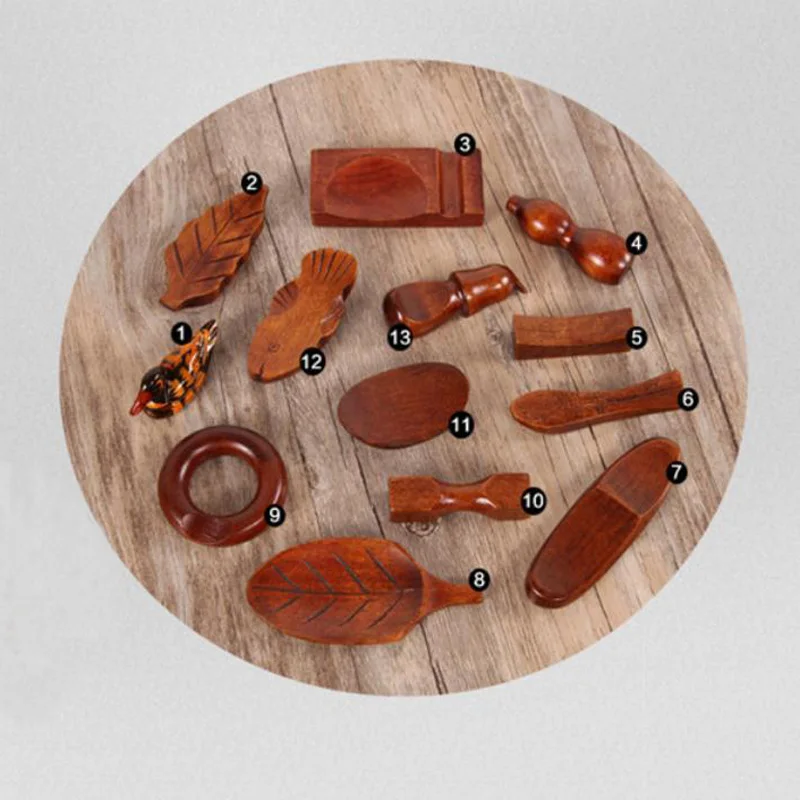 Kitchen Utensils Wood Chopstick Rest Helper Wooden Chopsticks Holder