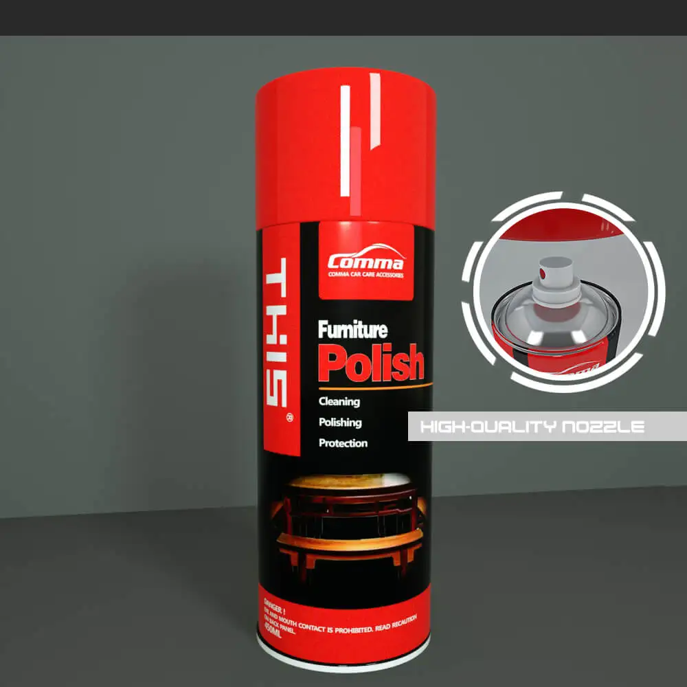 Furniture Care Suppliers Non Toxic Non Silicone Aerosol Spray Glass Matte Finisha Wooden