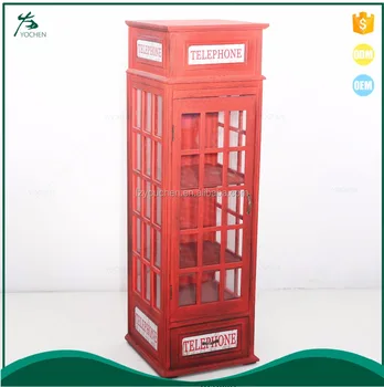 Classic Red British Phone Booth Storage Cabinet View Red Storage
