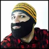 Mens Knit Winter Crochet Beard Beanie Mustache Mask Face Warmer Ski Hat
