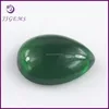 synthetic cab green oval flat glass gems