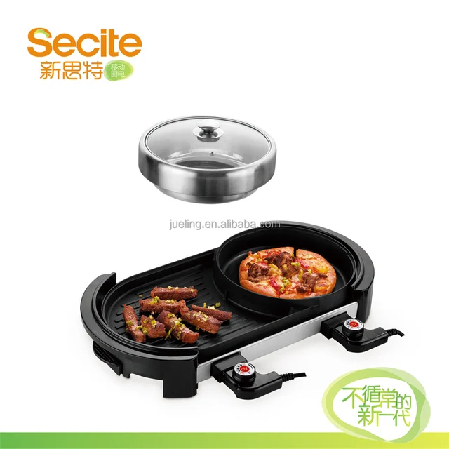 2 thermostat ligher no smoke electric double grill