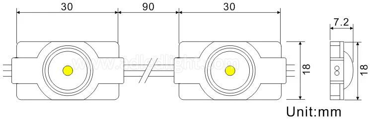 Shenzhen mini high power 28358 0.72W 56lm injection led modules manufacturer