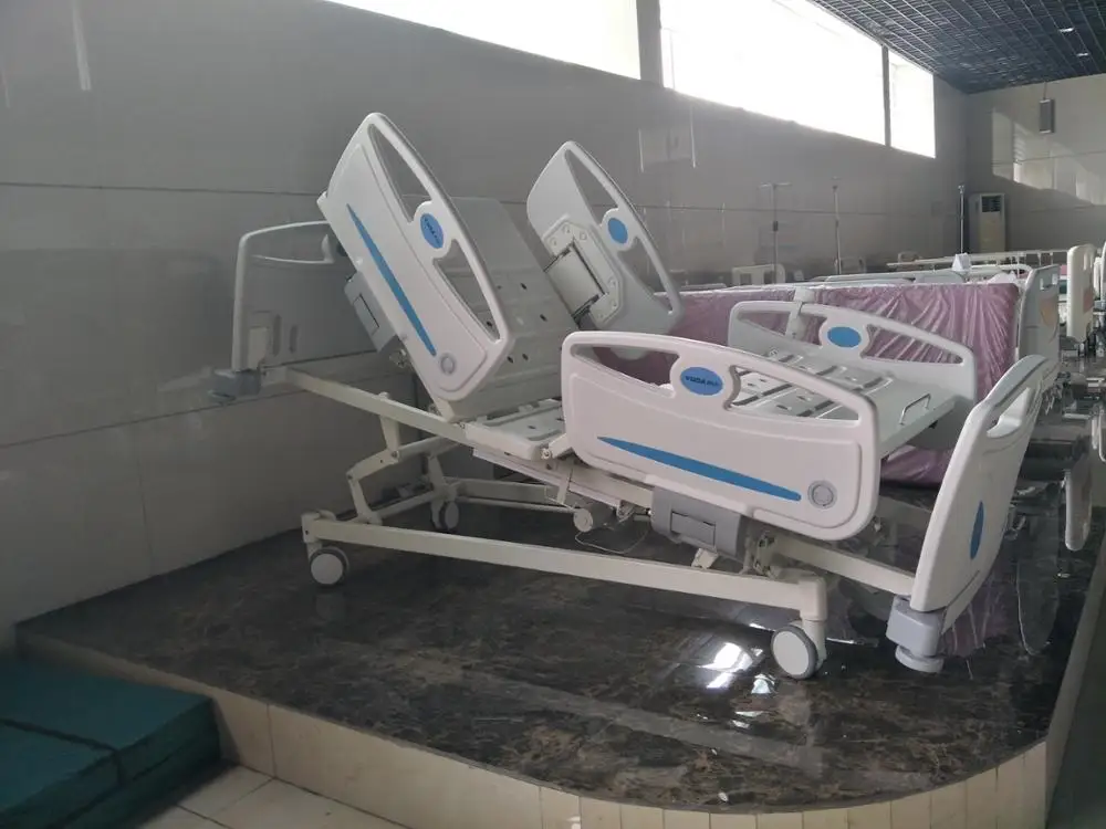 Electric ABS plastic hospital bed with 3 function