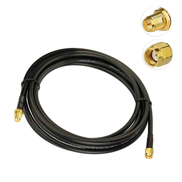Low-loss Antenna Cables 3DFB RP SMA-MALE to RP SMA-Female Bulkhead 3DFB Coax Cable - ANKUX.COM