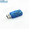 Mini Portable USB 2.0 3D Virtual 5.1 Soundtrack Sound Card External 2CH Speakers