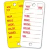 custom plastic Rounded corners key tags with key ring