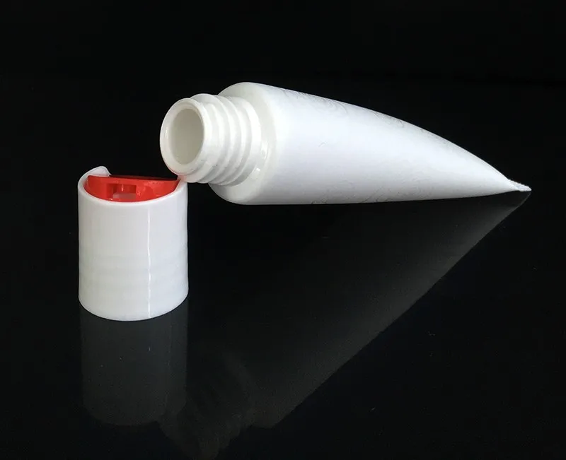 D25 face primer plastic tube container with Disc-top cap