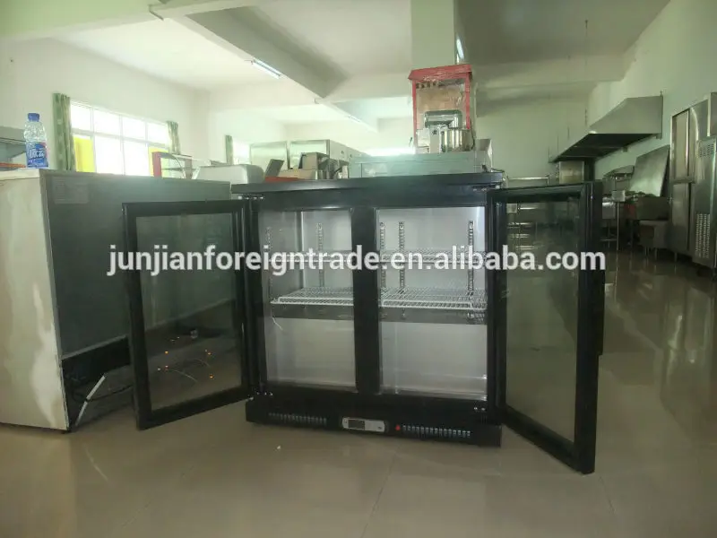 Mini display cooler 2 doors counter top beer cooler display freezer