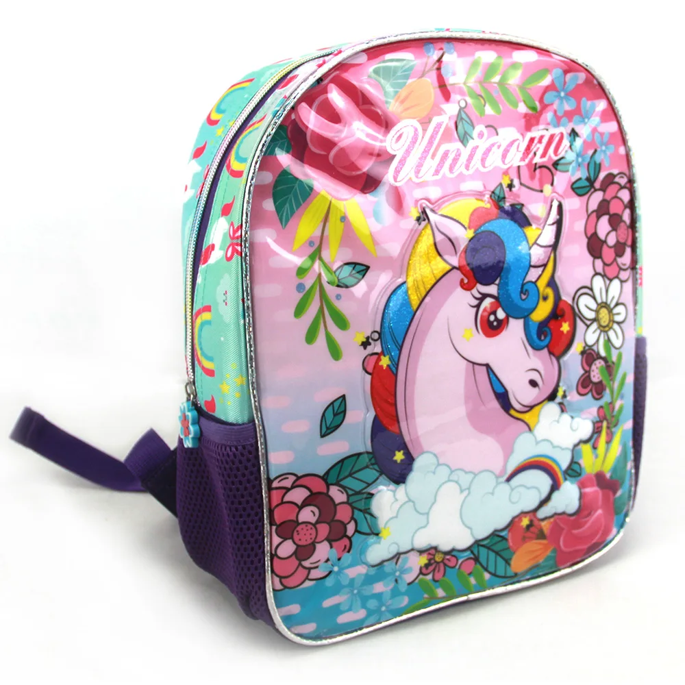 Wholesale Unicorn Children Trolley Backpack School Bag And Lunch Bag Set With Wheels For Kids