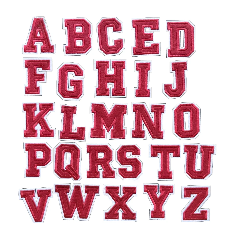 Crafts complete Alphabet available Embroidered Iron On Patch Alphabet ...