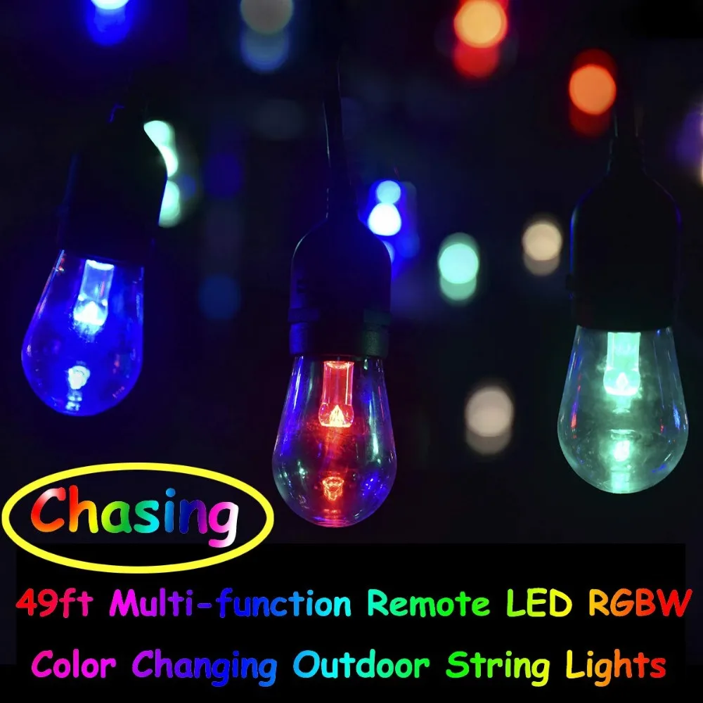 Commercial Patio Remote Control Color Changing Rgb S14 Led Outdoor