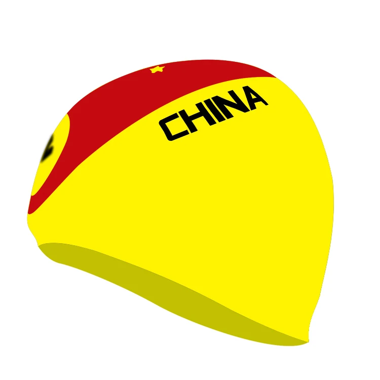 Adult National Flags Design Swim Cap Brands for Sport Events