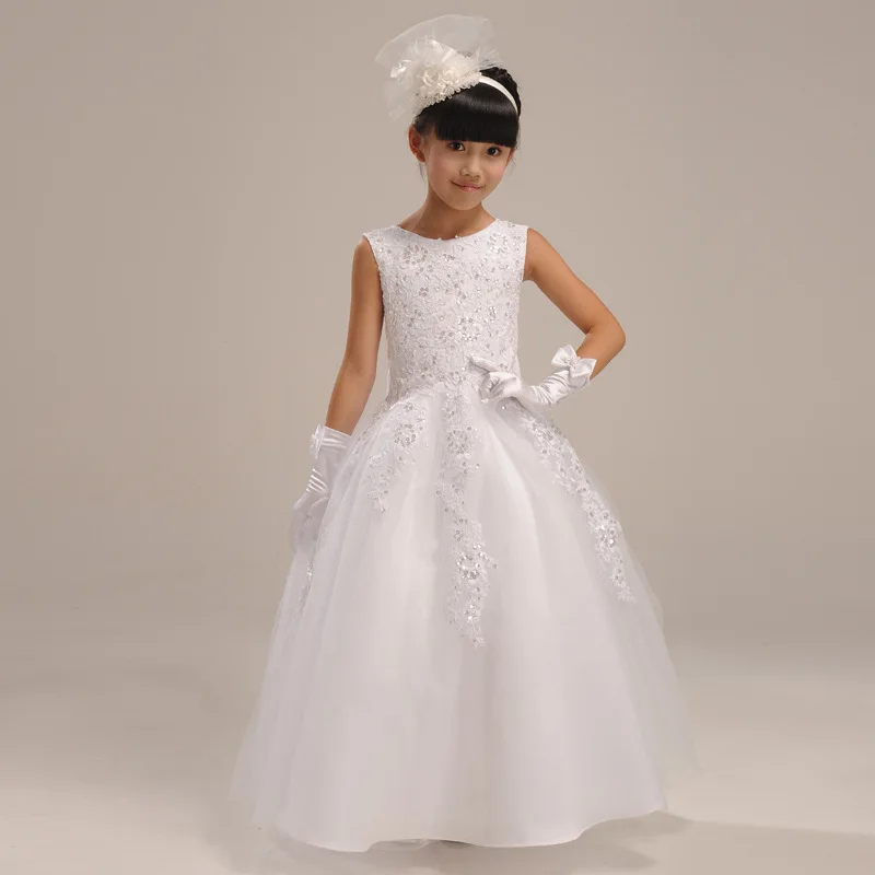 2016 Kids Flower Baby Girl font b Dress b font Bridesmaid Clothes Lace Ball Gown font