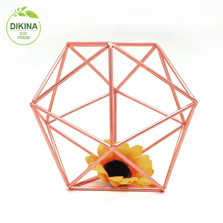 2018 ||| This can be done in gold &silver & copper ||| wholesale bulk metal framed geometric terrarium glass