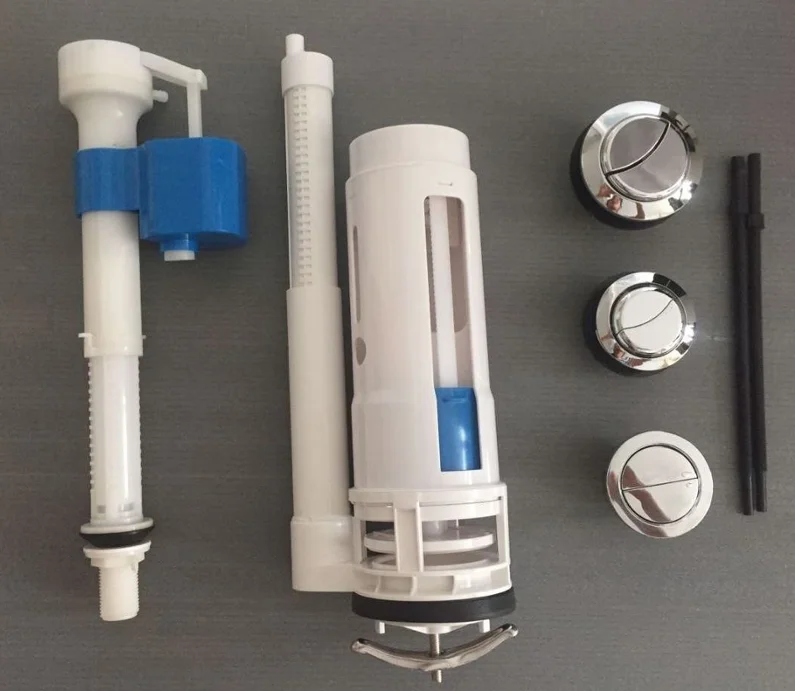 Abs Watermark Silent Cistern Filling Valve & Dual Push Toilet Flush