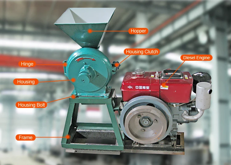 Cheap Flour Mill Price Diesel Engine Mini Flour Mill Sale Home Use