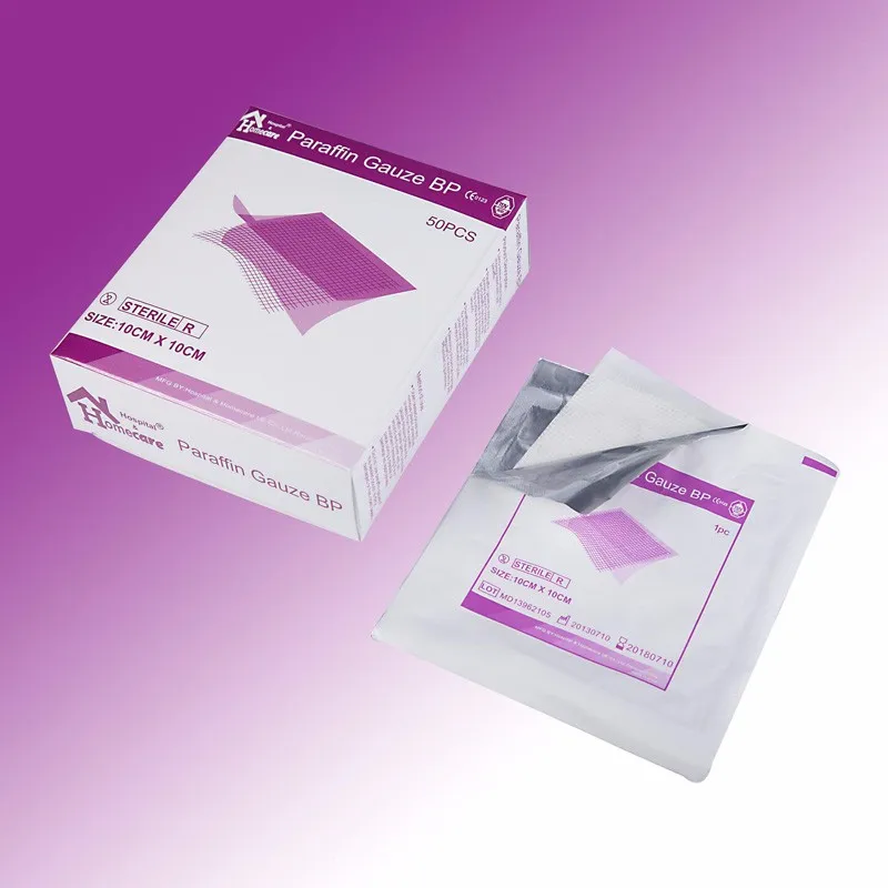 medical 10cmx10cm paraffin impregnated gauze pad