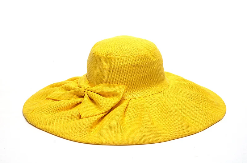 yellow brim hat