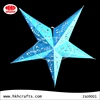 Sky blue die cut paper star lantern, punched paper star lantern