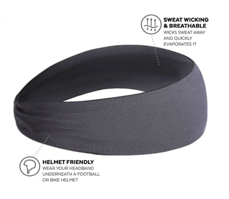 Mens Sport Headbands Guys Sweatbands For Running,Crossfit,Racquetball