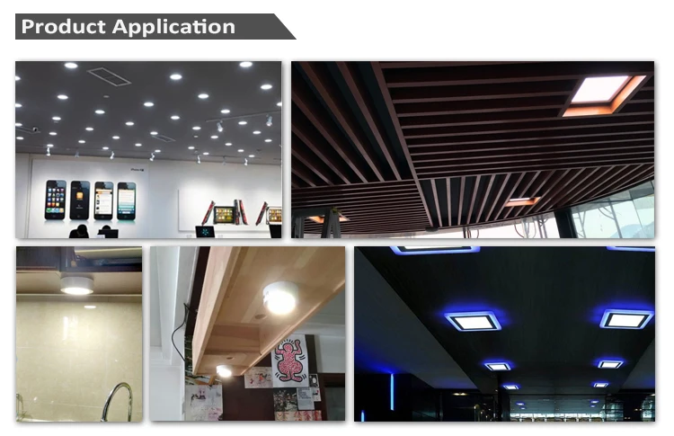 Aluminum housing square and round shape 12+4w led ceiling panel light 3 colors dimmable
