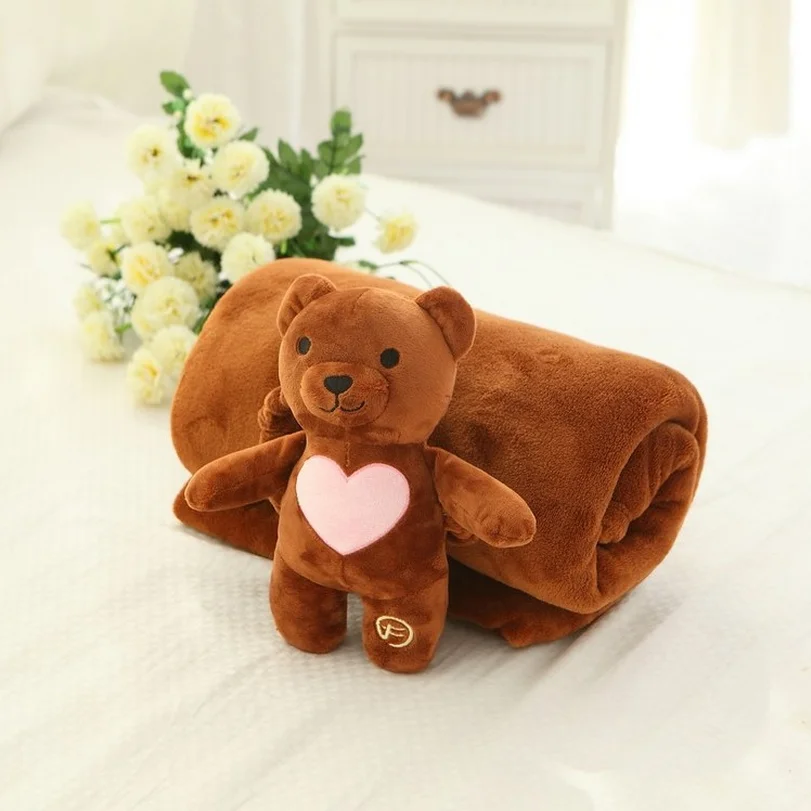 stuffed bear blanket