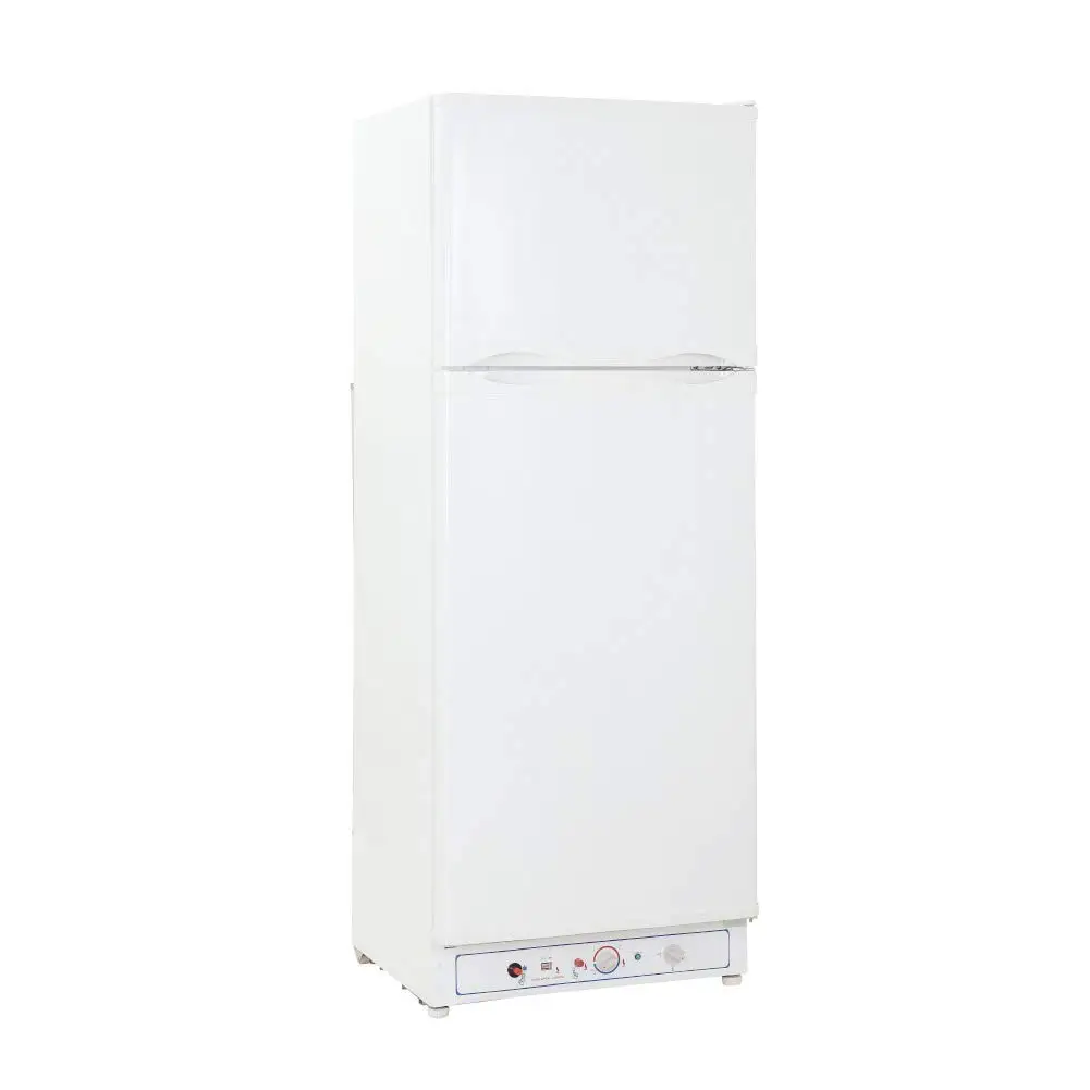 SMETA 110V/Gas Propane Refrigerator Fridge Up Freezer,9.4 cu ft,White