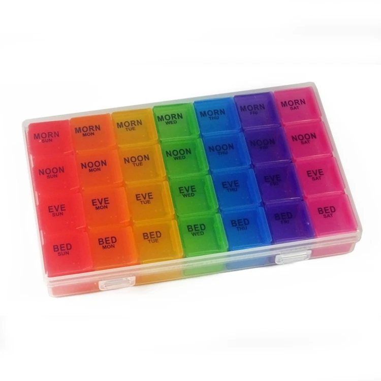 7 Day Pill Box Organiser Multi Coloured - Buy Pill Box Organiser,Pill ...