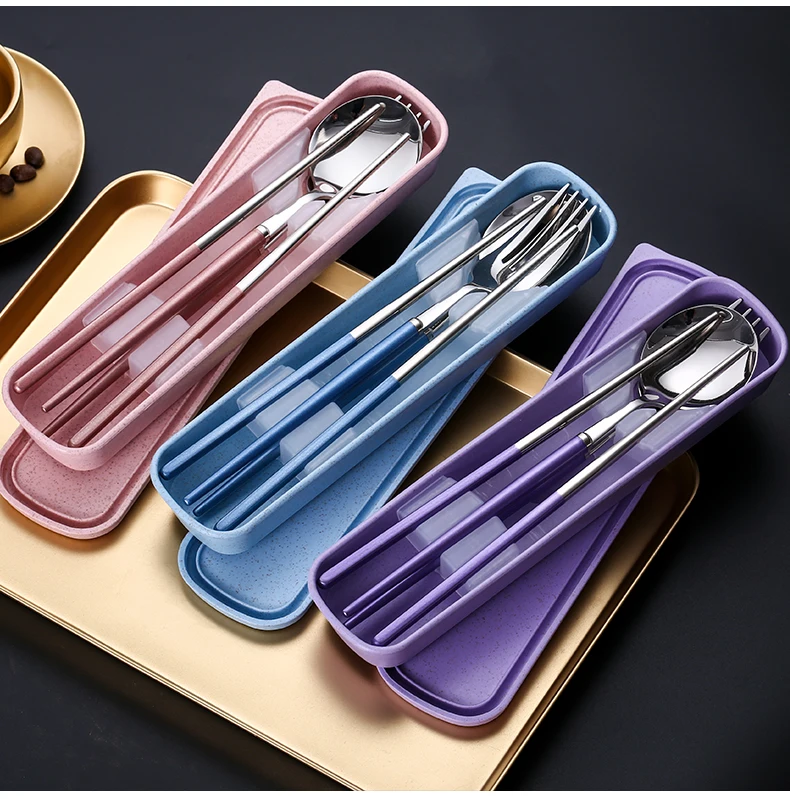New Product Portable Cutlery Set Travel Cutlery Spoon Chopsticks Fork