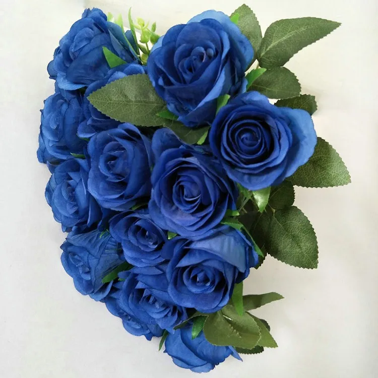 Ifg Artificial 18 Heads Red Silk Roses For Wedding Bridal Bouquet Buy