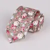 wholesale men skinny ties fashion flower tie groomsmen slim neckties floral wedding tie