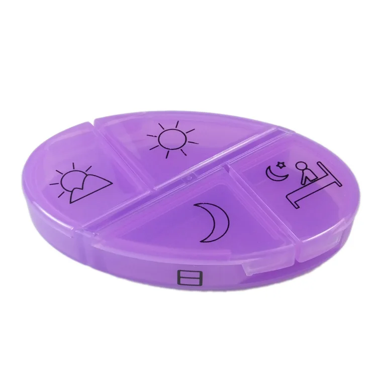 Four Times A Day Stackable Pill Box For One Week Vitamin Medicine Pill