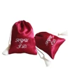 Hot Sale Hair Packing Custom Satin Bags With Tassels