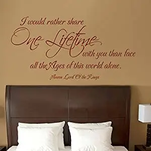 Buy Lord Of The Rings One Lifetime Arwen Wall Quote Romantic Wall