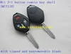 mit 2+1 button remote key shell (MIT11R, with tipped and nonremovable blade)