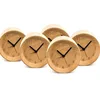 Whole stock New Silent Solid Wood table Creative student circular Alarm Clock
