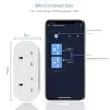 Dual smart WiFi plug UK type electrical socket compatible with Alexa Echo, Google Assistant