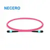 3meter (10ft) MTP/Female-MTP/Female 12 Fibers OM4 50/125 Multimode Trunk fiber patch cord Cable, Type B, Elite, LSZH, Magenta