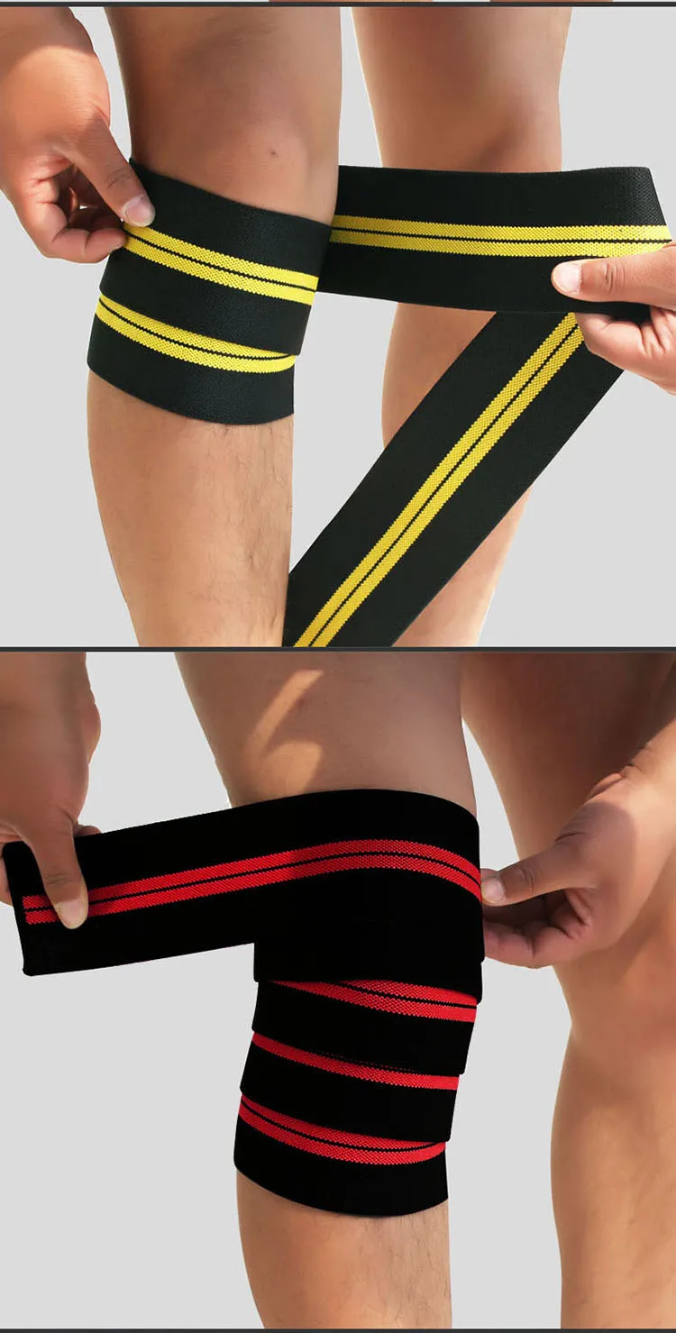 Amazon Adjustable Elastic Knee Wraps Nylon Training Wods Knee Support Gym Workout Knee Braces