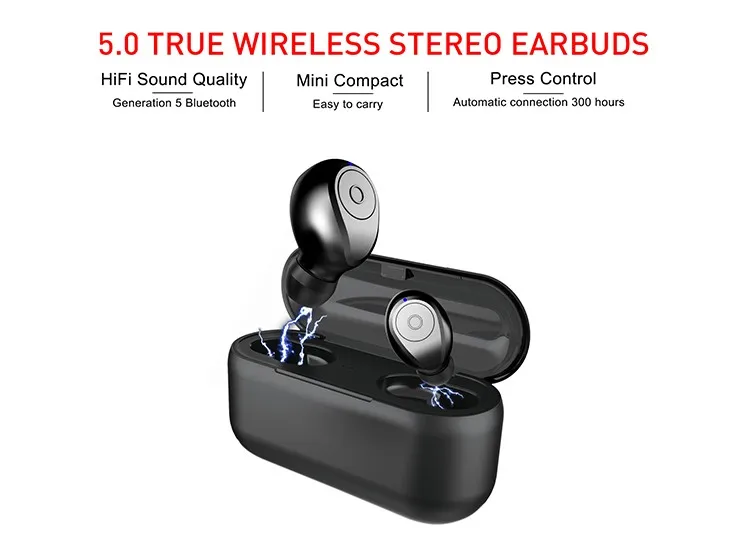 Amazon Top Hot Selling Outdoor Sport Most Durable Wireless V5.0 Bluetooth Headset Headphones RX19 Ear Pieces with Charging Case - ANKUX.COM