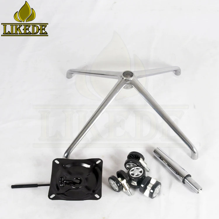 Four-Star Swivel Chair Base Newest Height Adjustable Chrome Sofa Legs Home Office Workshop Hospital Laundry Versatile Table Use