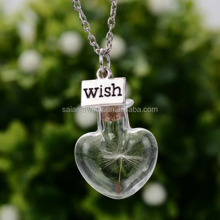 dandelion wish bottle pendant (1)