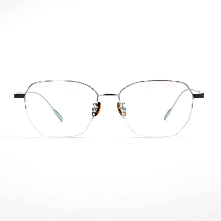 High Quality Japan Titanium Eyeglasses Half Rim Frame Eyewear Buy