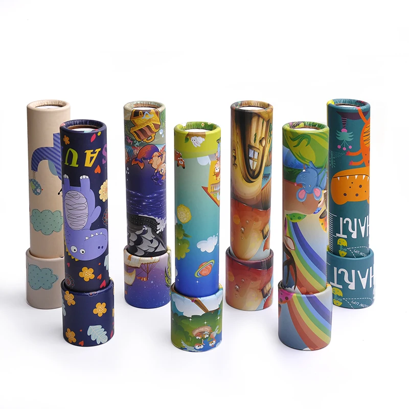 
Educational Toys 2018 Custom Promotional Items China Wholesale Kaleidoscope Magic Telescope Toy Paper Mini Kaleidoscope Printing 