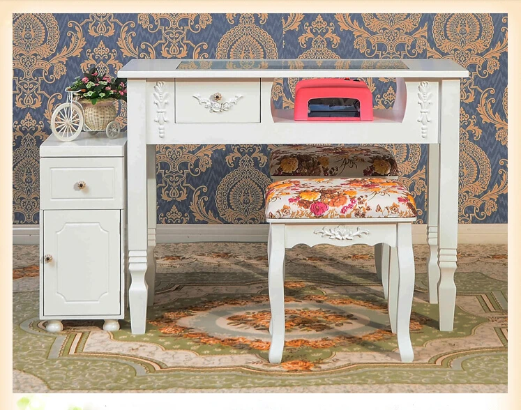 Customized Single Vintage Manicure Nail Table With Glass Top Buy Glass Top Manicure Table