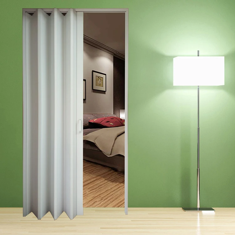 PVC Folding Door PVC Glass Accordion Doors Cost With Wooden Grain
