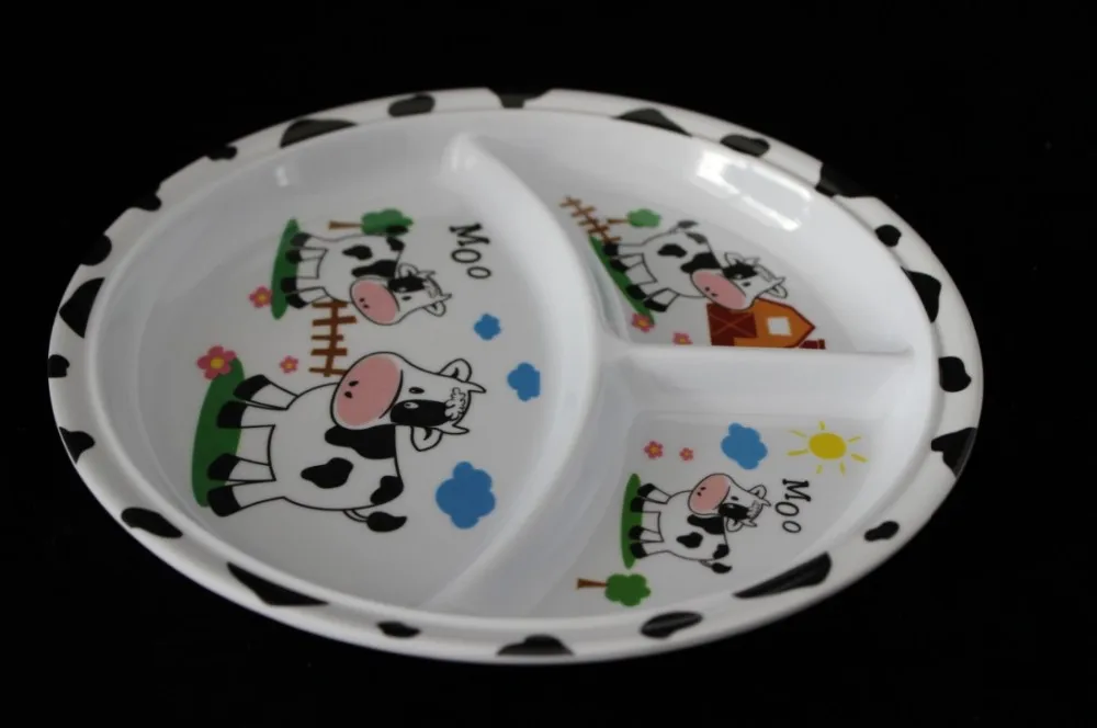 8.2inch melamine kid's meal plate